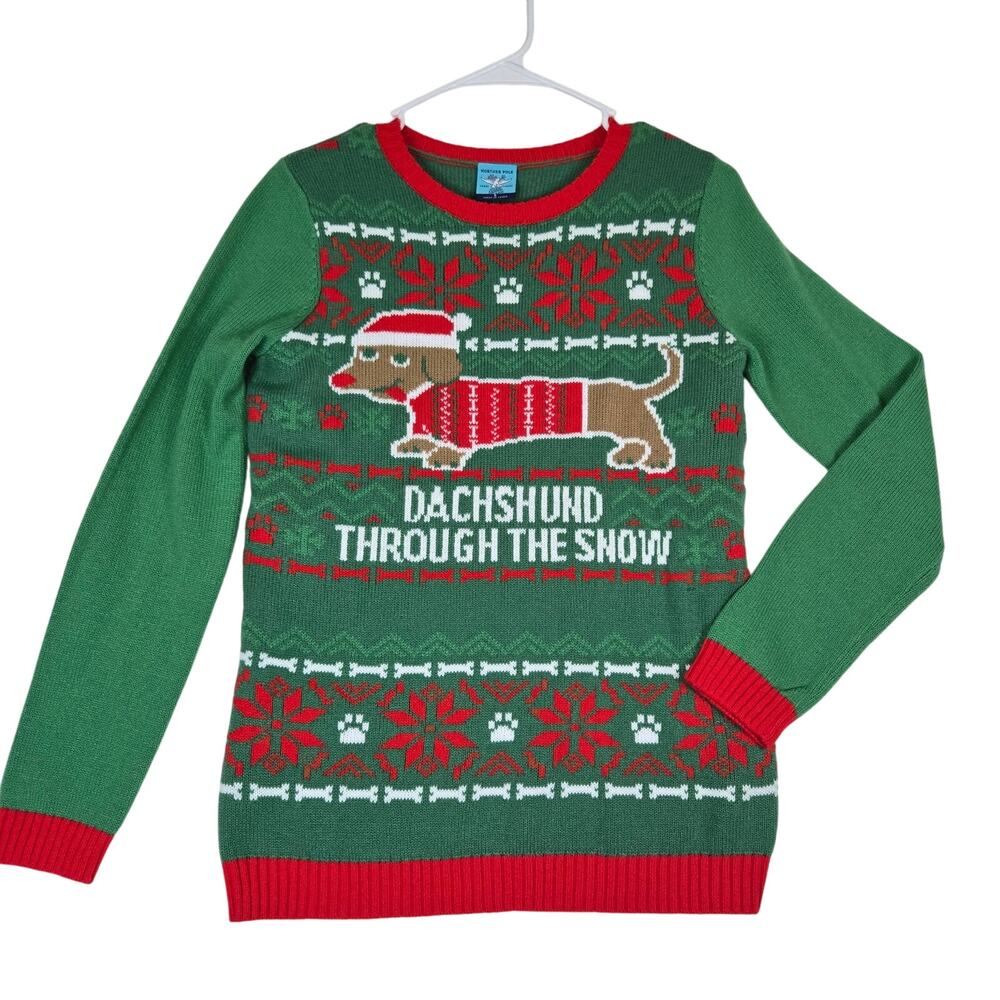Dachshund Christmas Holiday Ugly Sweater Weiner Dog Cute Small 0723